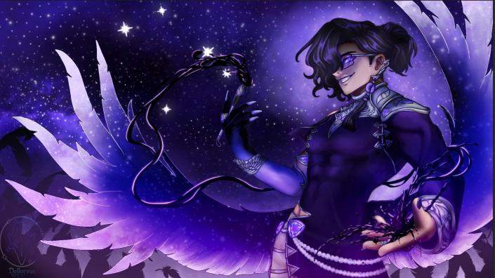 The Starry Night Dyed in Purple